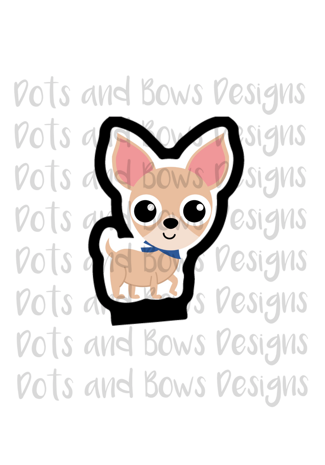 Chihuahua Cutter - Dots and Bows Designs