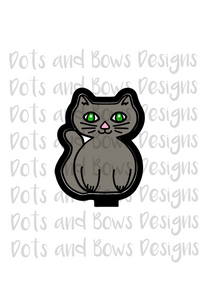 Sitting Cat Cutter - Dots and Bows Designs