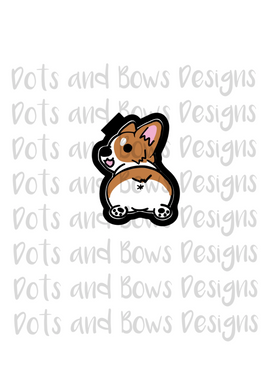 Corgi Butt Cutter - Dots and Bows Designs