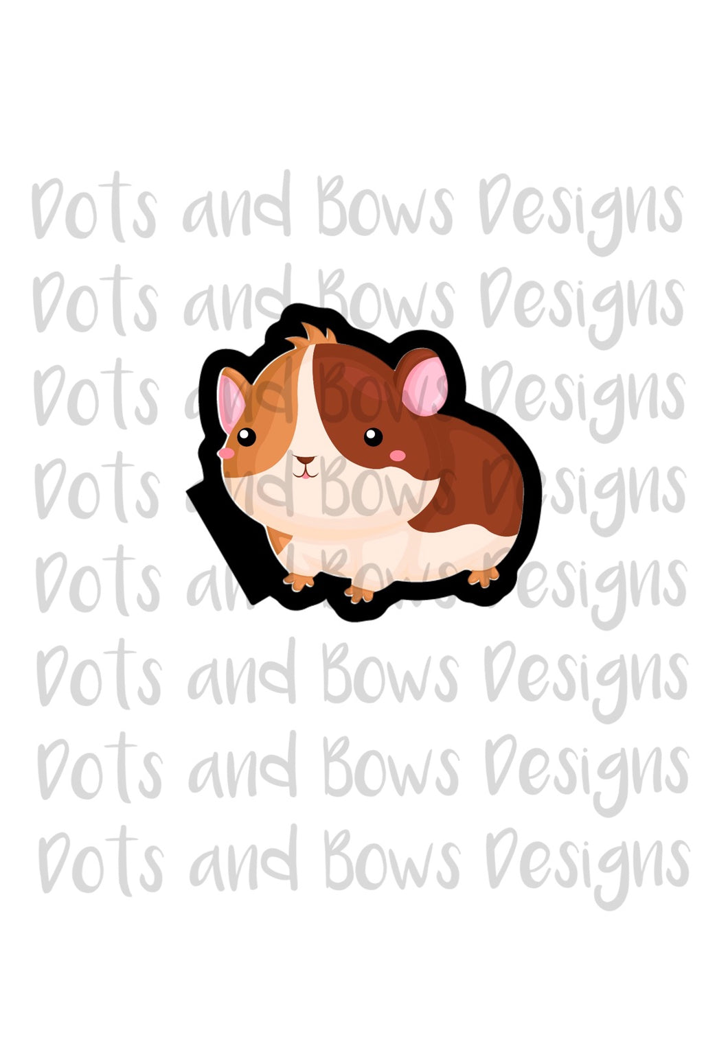 Guinea Pig Cutter - Dots and Bows Designs