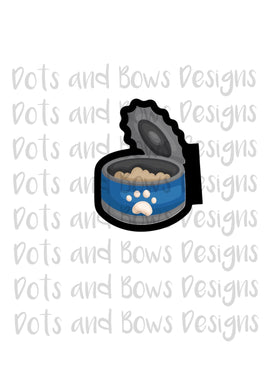 Can of Food Cutter - Dots and Bows Designs