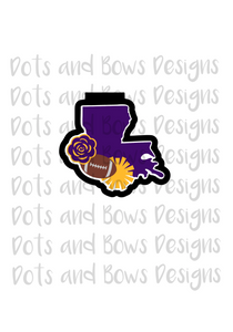 Louisiana Football Cutter - Dots and Bows Designs