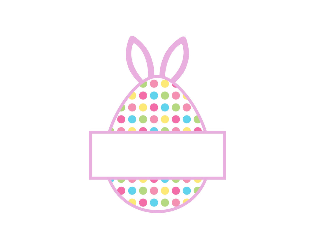 Bunny Egg Plaque Cutter - Dots and Bows Designs