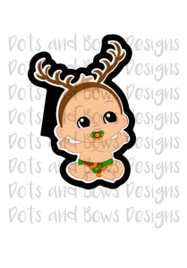 Deer Baby Cutter - Dots and Bows Designs