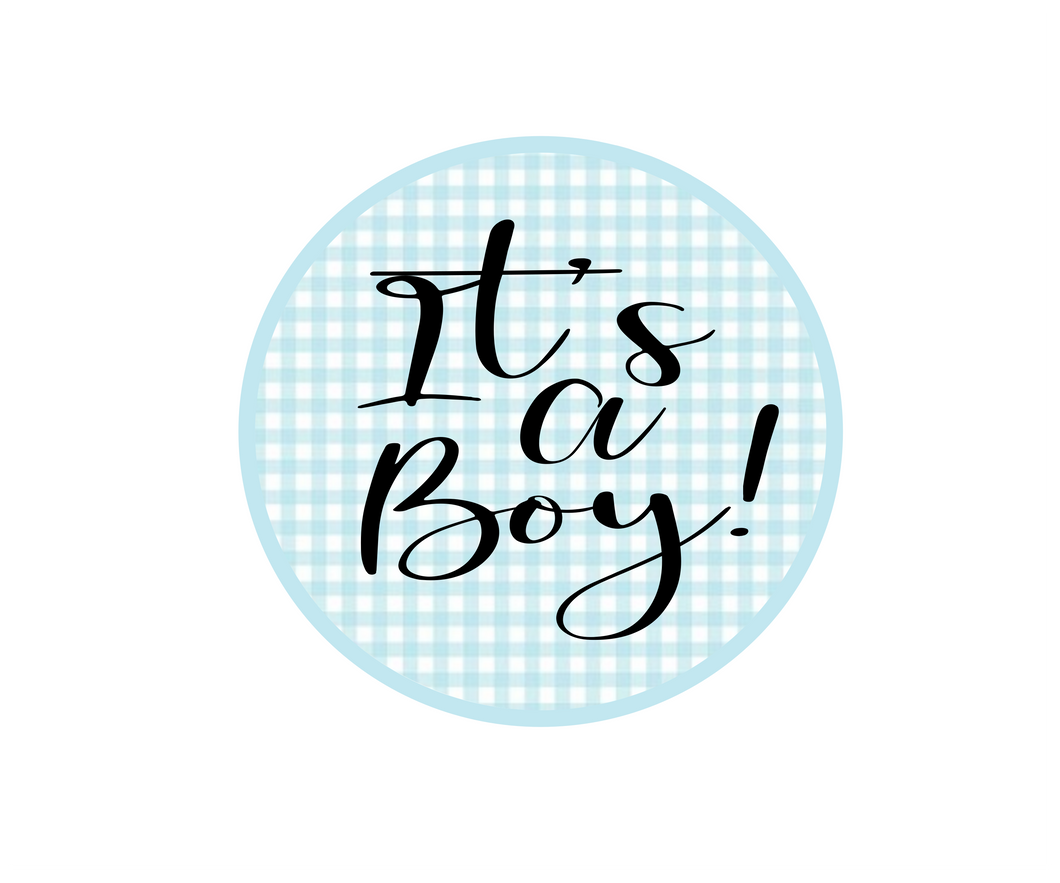 Its a Boy Gingham Package Tags - Dots and Bows Designs