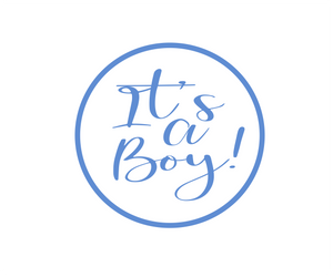 Its a Boy Solid Package Tags - Dots and Bows Designs