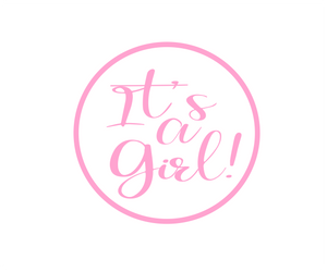 Its a Girl Solid Package Tags - Dots and Bows Designs