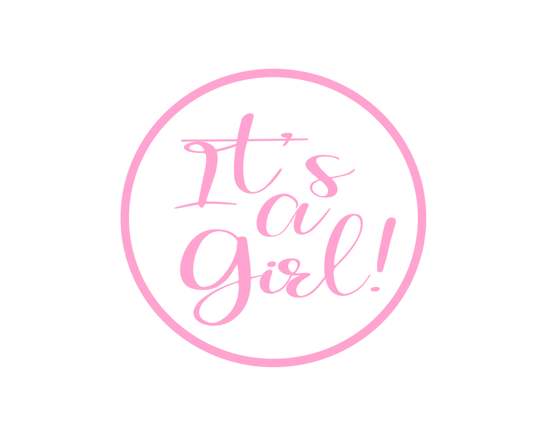Its a Girl Solid Package Tags - Dots and Bows Designs