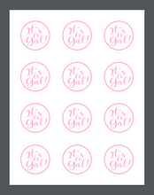 Load image into Gallery viewer, Its a Girl Solid Package Tags - Dots and Bows Designs