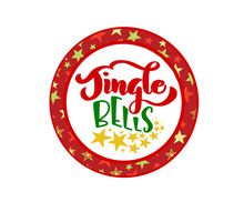 Load image into Gallery viewer, Jingle Bells Stars Package Tags - Dots and Bows Designs
