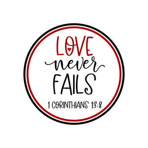 Love Never Fails Package Tags