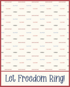 Let Freedom Ring 4x5 Backer Card