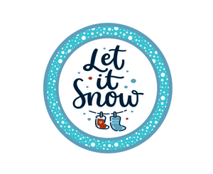 Let It Snow w Snow Package Tags - Dots and Bows Designs
