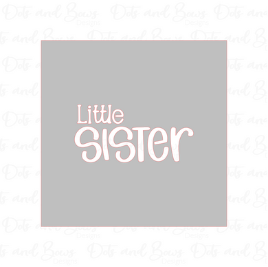 Little Sister Stencil Digital Download CC - Dots and Bows Designs