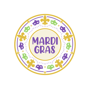 Mardi Gras Framed Package Tags