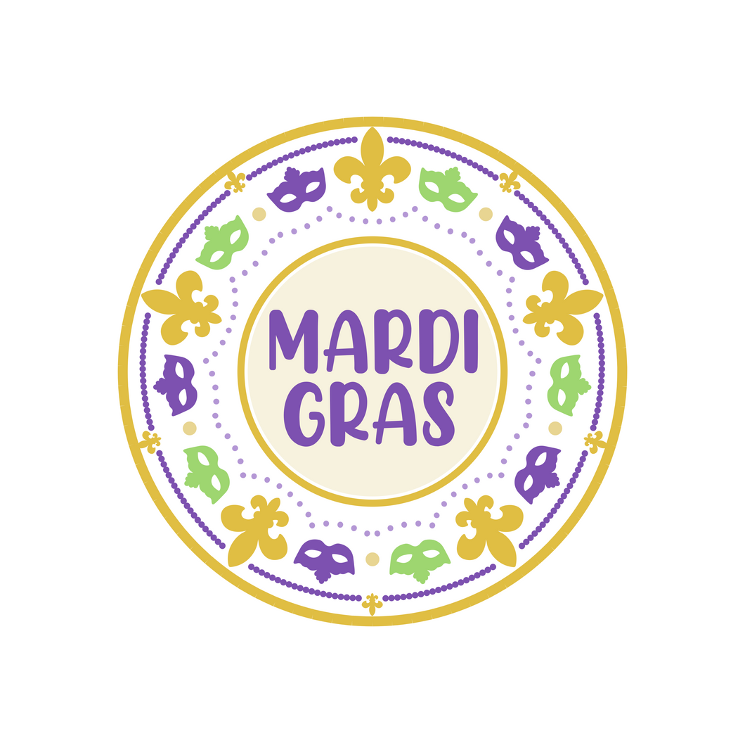 Mardi Gras Framed Package Tags