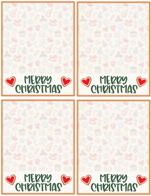 Merry Christmas Cookies Backer Card