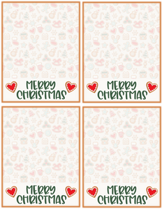 Merry Christmas Cookies Backer Card
