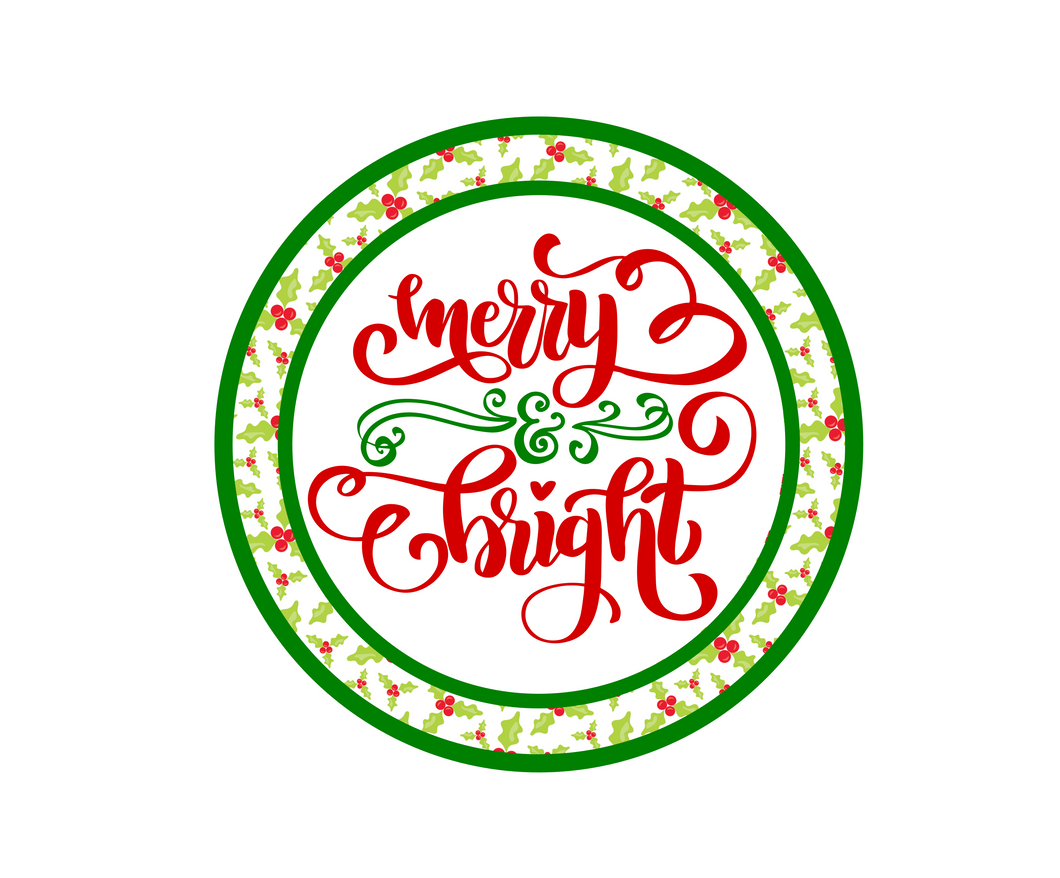 Merry and Bright Holly Package Tags - Dots and Bows Designs
