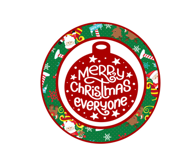 Merry Christmas Everyone Santa Package Tags - Dots and Bows Designs