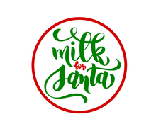Load image into Gallery viewer, Milk for Santa Package Tags - Dots and Bows Designs