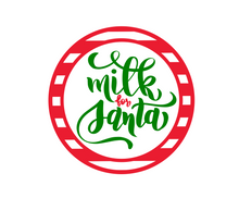 Load image into Gallery viewer, Milk for Santa Striped Package Tags - Dots and Bows Designs