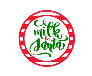 Milk for Santa Striped Package Tags - Dots and Bows Designs