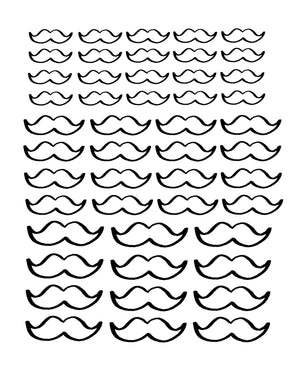 Mustache Icing Transfer Sheet - Dots and Bows Designs