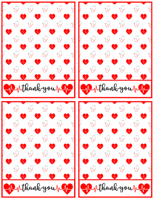 Nurse Thank You Card 4x5 - Dots and Bows Designs