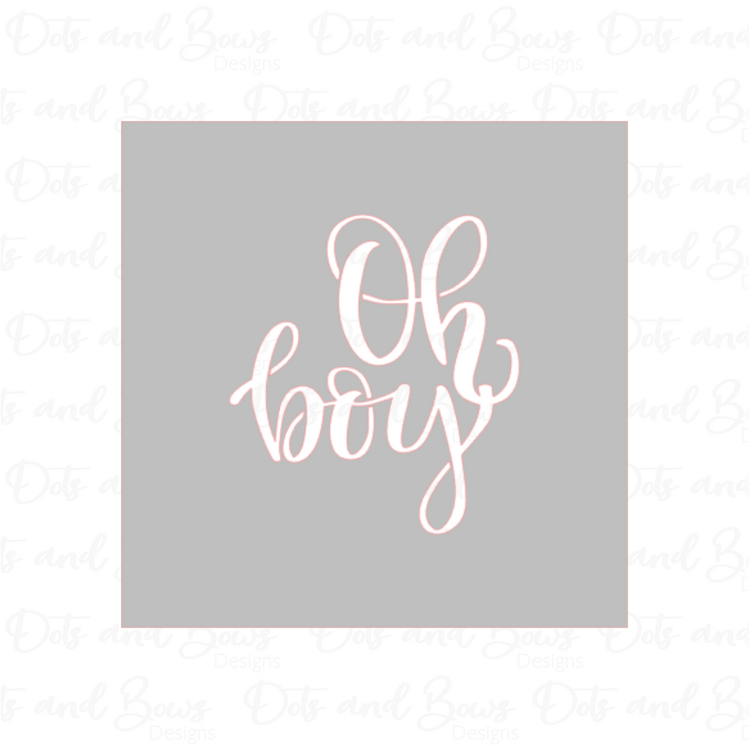 Oh Boy Stencil - Dots and Bows Designs