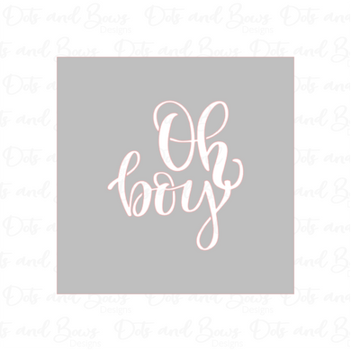 Oh Boy Stencil Digital Download CC - Dots and Bows Designs