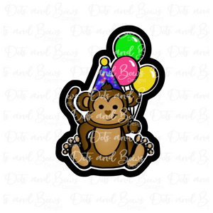 Party Monkey w Balloons Cutter