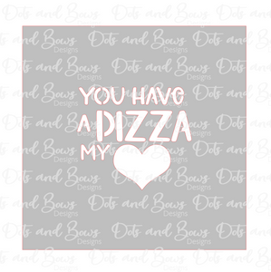 Pizza My Heart Stencil Digital Download