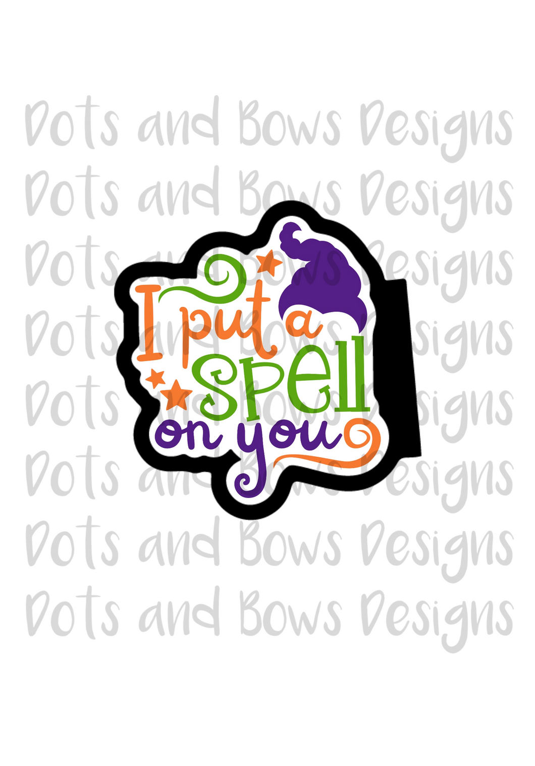 Put A Spell Cutter - Dots and Bows Designs