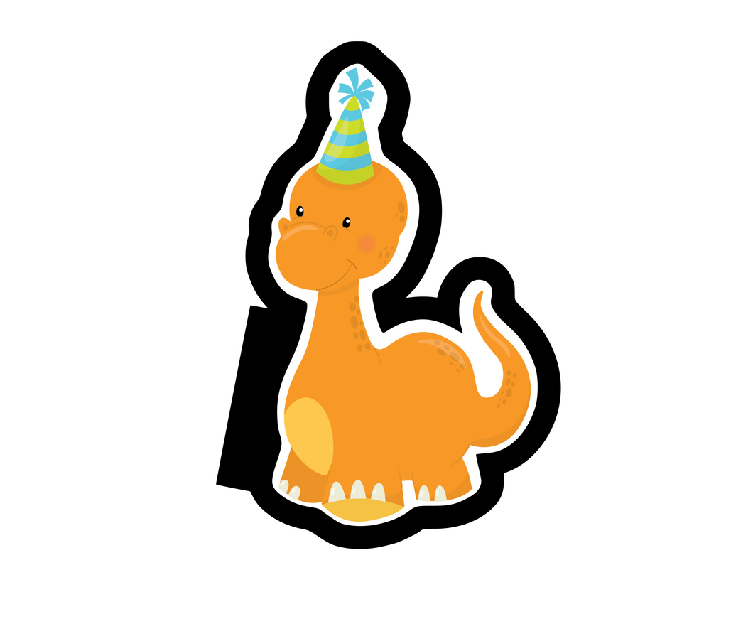 Party Dino 1 Cutter - Dots and Bows Designs