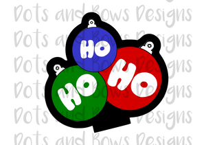 Ho Ho Ho Bulbs Cutter - Dots and Bows Designs