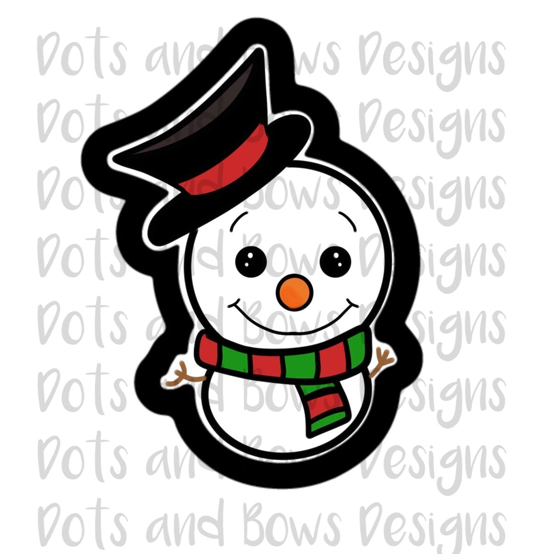 Chubby Snowman Cutter - Dots and Bows Designs