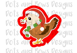 Christmas Hen Cutter - Dots and Bows Designs