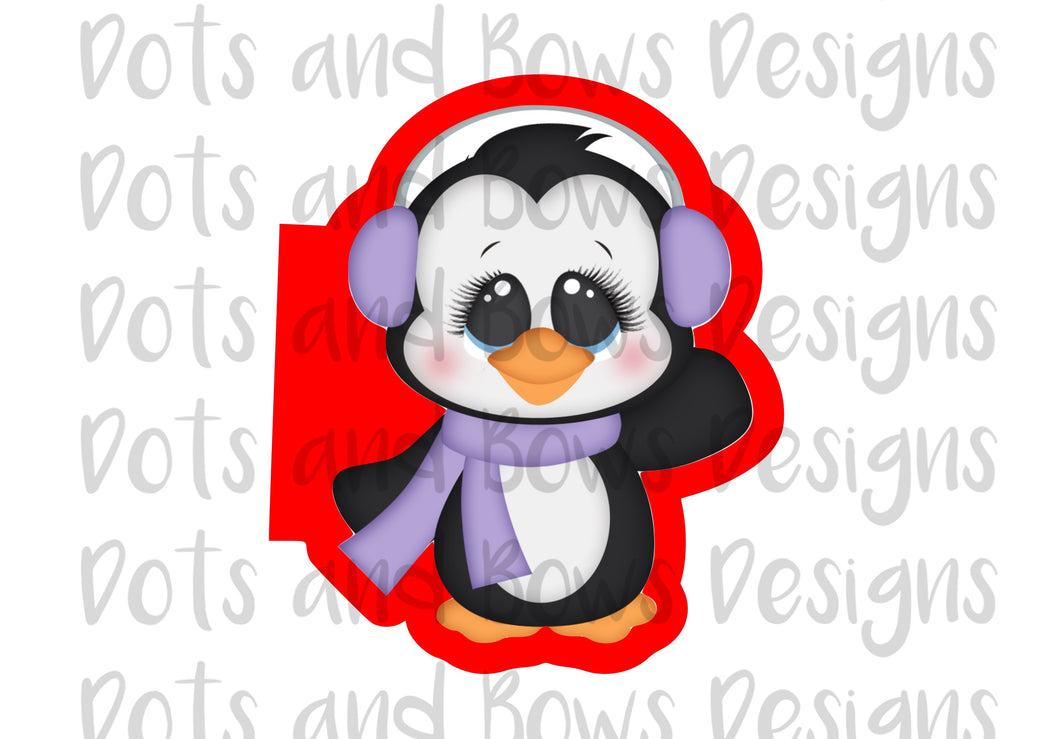 Winter Penguin Cutter - Dots and Bows Designs