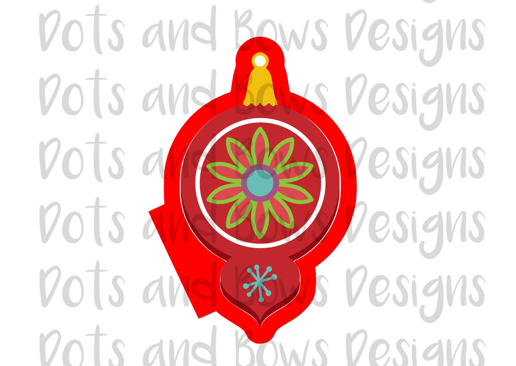 Christmas Ornament 3 Cutter - Dots and Bows Designs