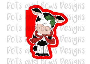 Christmas Cow Cutter - Dots and Bows Designs