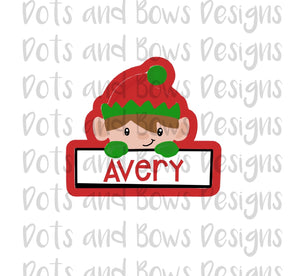 Elf Plaque Cutter - Dots and Bows Designs
