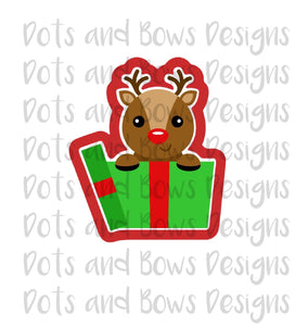Reindeer Peek Cutter - Dots and Bows Designs