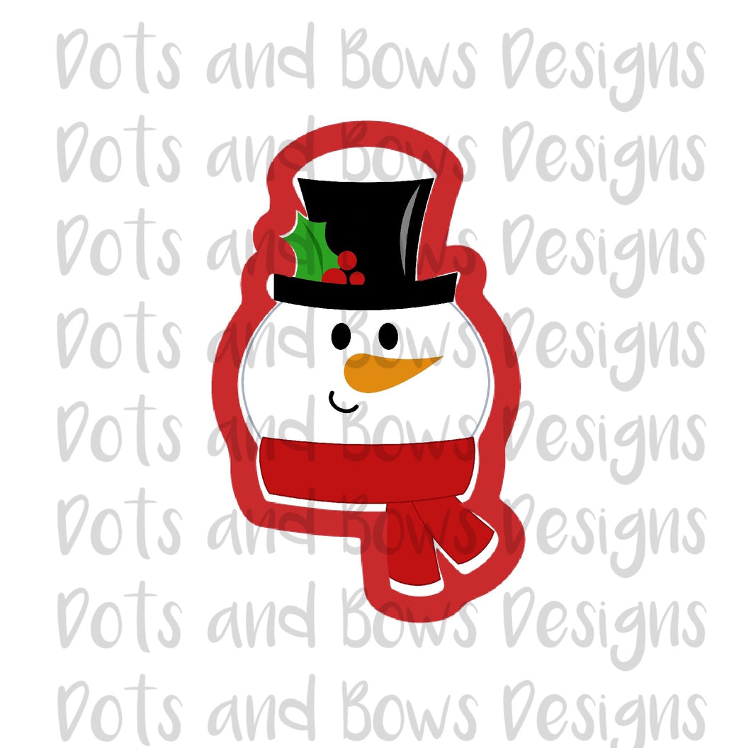 Snowman Face Cutter - Dots and Bows Designs