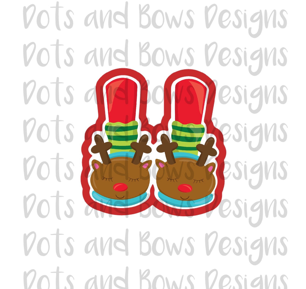 Rudolph Feet Cutter - Dots and Bows Designs