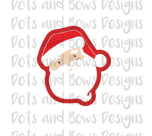Santa Face Cutter - Dots and Bows Designs