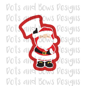 Santa W/ List Cutter - Dots and Bows Designs
