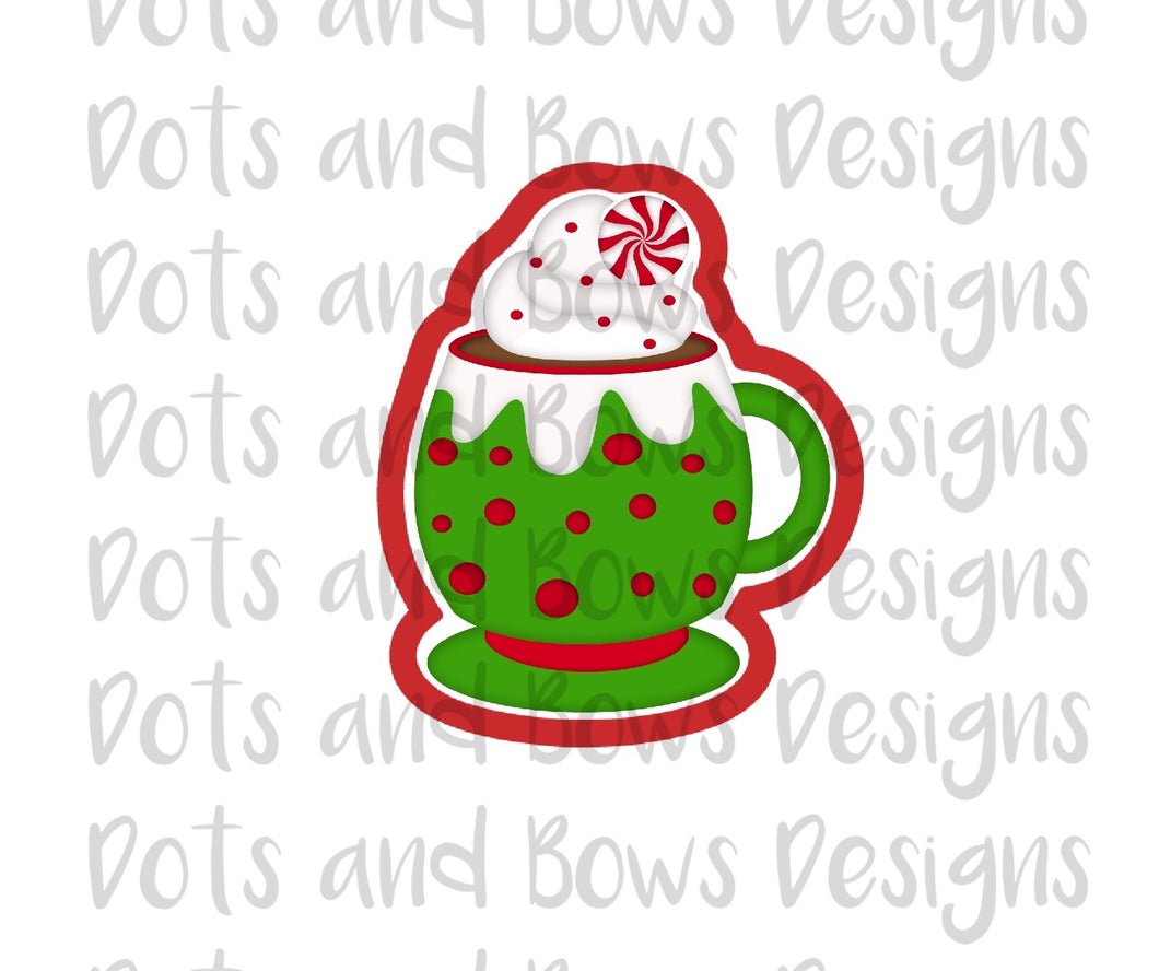 Peppermint Cocoa Cutter - Dots and Bows Designs