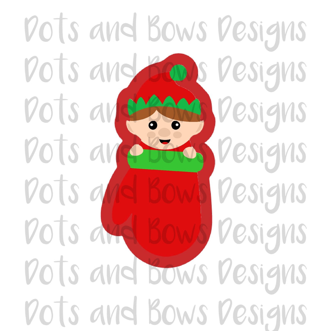 Elf Peek Cutter - Dots and Bows Designs