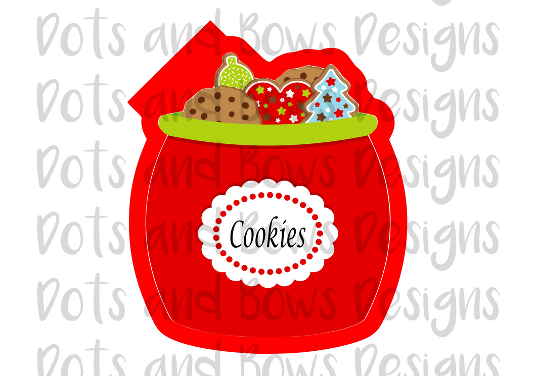 Christmas Cookie Jar Cutter - Dots and Bows Designs